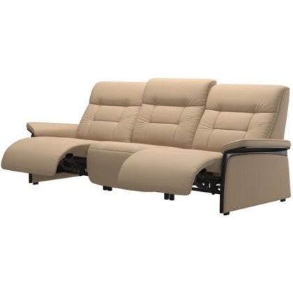 Stressless Mary 3 Seater Sofa With 2 Power Seats - Wood Arm