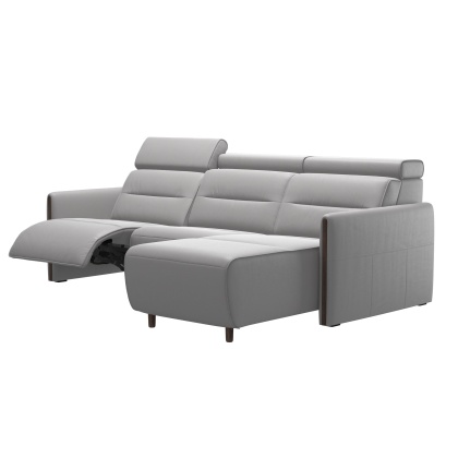Stressless Emily Wood Arm 2 Seater Power Left With Longseat RHF (M)