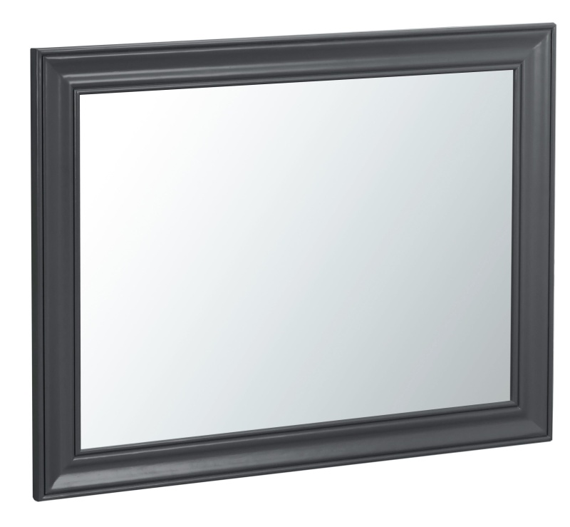 Brentham Furniture Classic Painted Oak Charcoal Large Wall Mirror