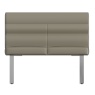 Brentham Furniture Contemporary Grey Oak 1m Dining Bench with Back in Taupe
