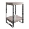 Brentham Furniture Contemporary Grey Oak Small Side Table