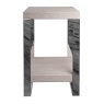 Brentham Furniture Contemporary Grey Oak Small Side Table