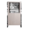 Brentham Furniture Contemporary Grey Oak Drinks Cabinet
