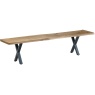 Reclaimed Natural 2m Dining Bench X Shaped Leg - Natural Finish