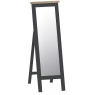 Classic Painted Oak Charcoal Cheval Mirror