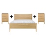 Ercol Rimini 3280 Double Bed + 2x Ercol Rimini 3292 Compact Bedside Cabinets