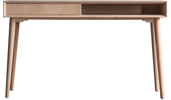 Gallery Milano 1 Drawer Oak Desk Brentham Furniture
