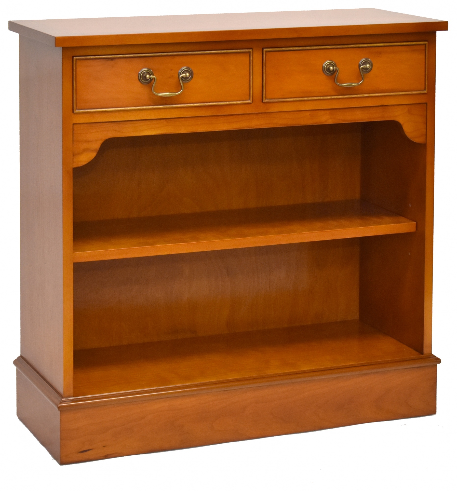 Bradley 461 2 Drawer Open Book Shelf Brentham Furniture