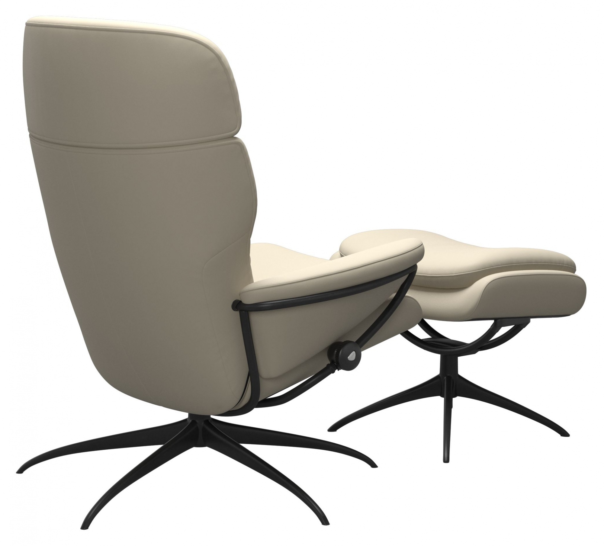 Stressless Rome Adjustable Headrest Chair & Stool With Star Base