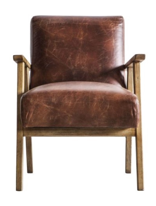 Gallery Direct Neyland Chair Vintage Brown