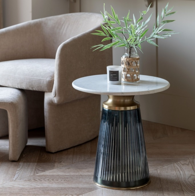 Gallery Seville Blue Side Table Brentham Furniture