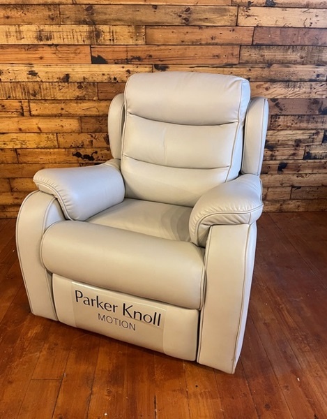 Parker Knoll Michigan Power Recliner Chair Leather Como Dove