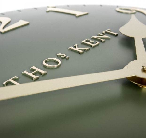 Thomas Kent Arabic Wall Clock 20-inch Lichen Green