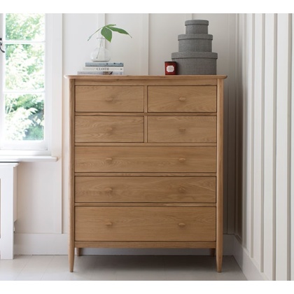 Ercol 2684 Teramo 7 Drawer Tall Wide Chest