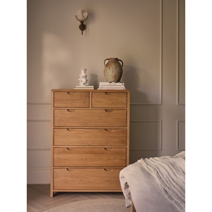 Ercol 1363 Bosco 6 Drawer Tall Wide Chest
