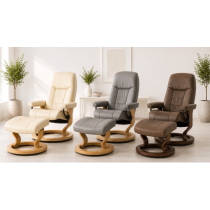 Stressless Consul Chair & Stool Classic Base - 3 Colours 3 Sizes - Quick Ship! Stressless Consul Chair & Stool Classic Base - 3 Colours 3 Sizes - Quick Ship!