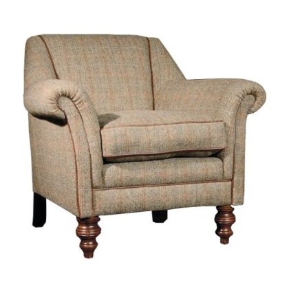 Tetrad Harris Tweed Dalmore Accent Chair - Option A (Tweed)