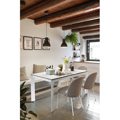 Connubia Baron Ceramic Extendable Table 110cm (B- Angled Legs)