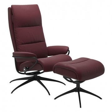 Stressless Tokyo High Back Recliner Chair & Stool - Star Base