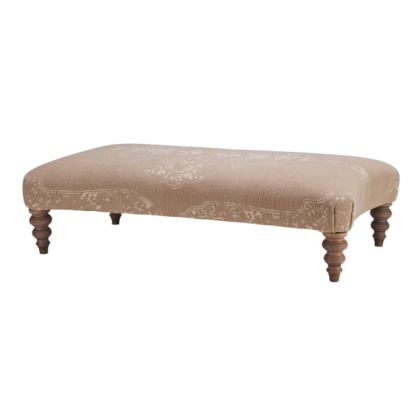 Tetrad Jacaranda Large Rectangular Plain Top Stool - Bagru
