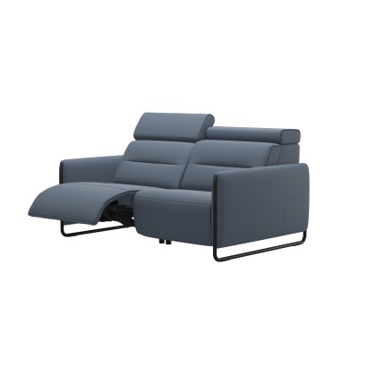 Stressless Emily Powered Left 2 Seater Sofa With Steel Arm Stressless Emily Powered Left 2 Seater Sofa With Steel Arm
