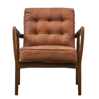 Gallery Direct Humber Chair Vintage Brown Leather Gallery Direct Humber Chair Vintage Brown Leather