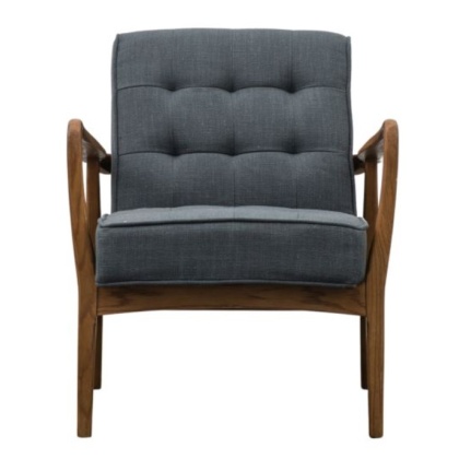 Gallery Direct Humber Chair Dark Grey Linen Gallery Direct Humber Chair Dark Grey Linen