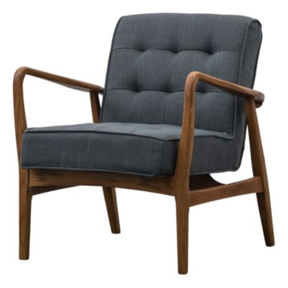 Gallery Humber Chair Dark Grey Linen