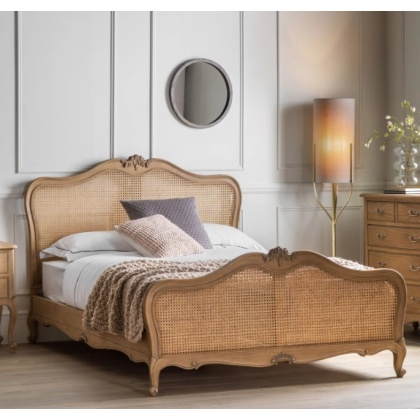 Gallery Chic 5' Kingsize Cane Bed Weathered Gallery Chic 5' Kingsize Cane Bed Weathered