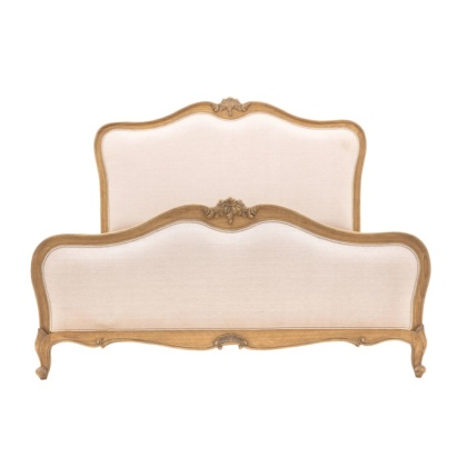 Gallery Chic 5' Linen Upholstered Kingsize Bed Weathered