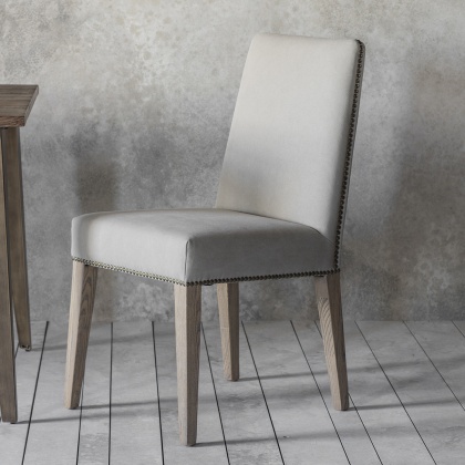 Gallery Rex Dining Chair Cement Linen (PAIR)