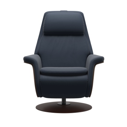 Stressless Sam Power Recliner Chair With Disc Base - Wood Arms