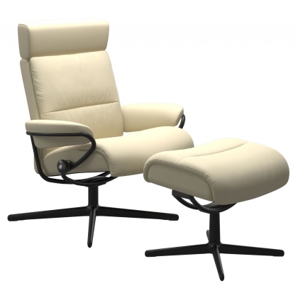 Stressless Tokyo Chair & Stool - Adjustable Headrest, Urban Cross Base Stressless Tokyo Chair & Stool - Adjustable Headrest, Urban Cross Base