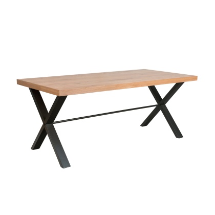 Industrial Oak 1.3m Dining Table