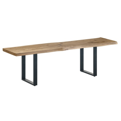 Reclaimed Natural 1.6m Dining Table With U Shaped Leg - Natural Finish