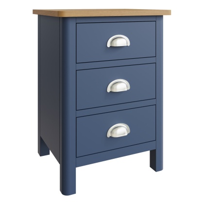 Traditional Painted Oak 3 Drawer Bedside Table