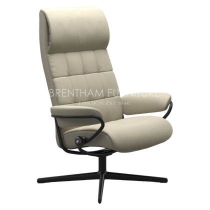 Stressless London High Back Chair With Urban Cross Base (No Stool)