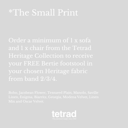 Tetrad Bertie Footstool - FREE with 2 Heritage products