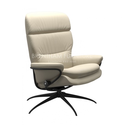 Stressless Rome Adjustable Headrest Chair With Star Base (No stool)