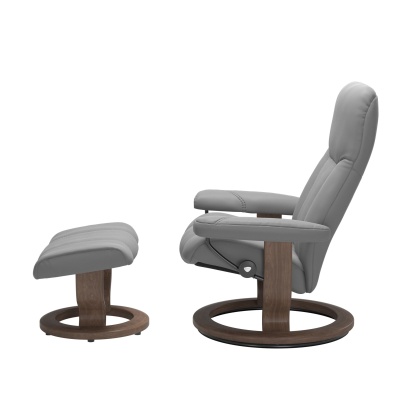 Stressless Consul Chair and Stool with Classic Base