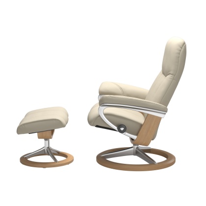 Stressless Consul Chair and Stool with Signature Base