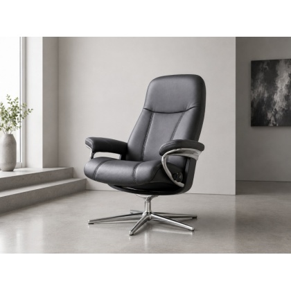 Stressless Consul Chair with Cross Base (No stool) Stressless Consul Chair with Cross Base (No stool)