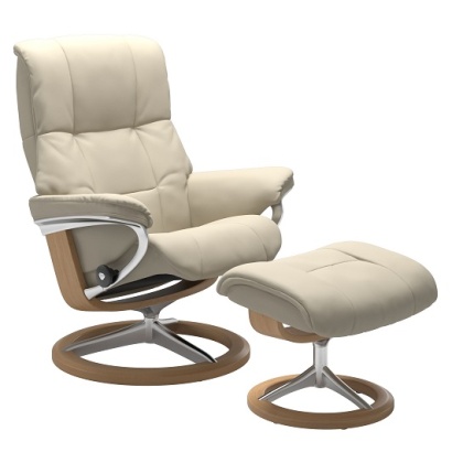 Stressless Mayfair Chair and Stool with Signature Base Stressless Mayfair Chair and Stool with Signature Base