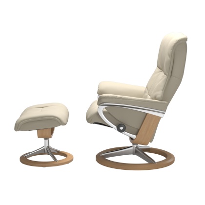 Stressless Mayfair Chair and Stool with Signature Base