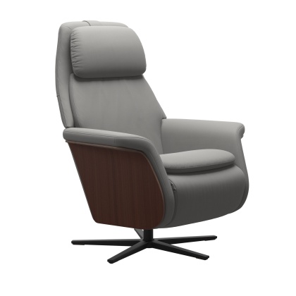 Stressless Sam Power Recliner Chair With Sirius Base - Wood Arms