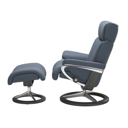 Stressless Magic Chair and Stool with Signature Base