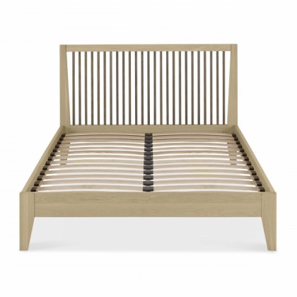 Rimini Aged Oak & Weathered Oak Double Slatted Bedstead