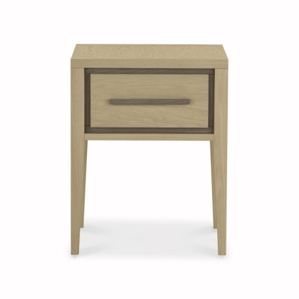 Rimini Aged Oak & Weathered Oak 1 Drawer Nightstand