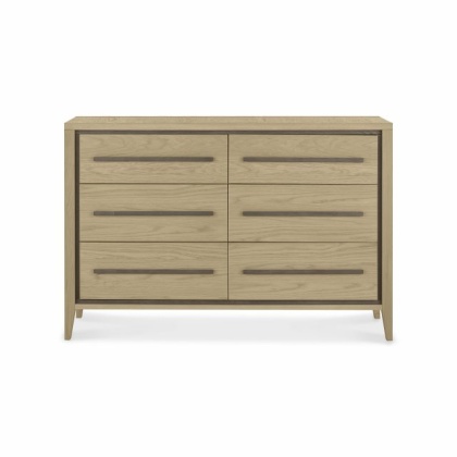 Bentley Designs Rimini Aged Oak & Weathered Oak 6 Drawer Chest