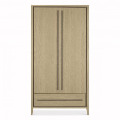 Rimini Aged Oak & Weathered Oak Double Wardrobe